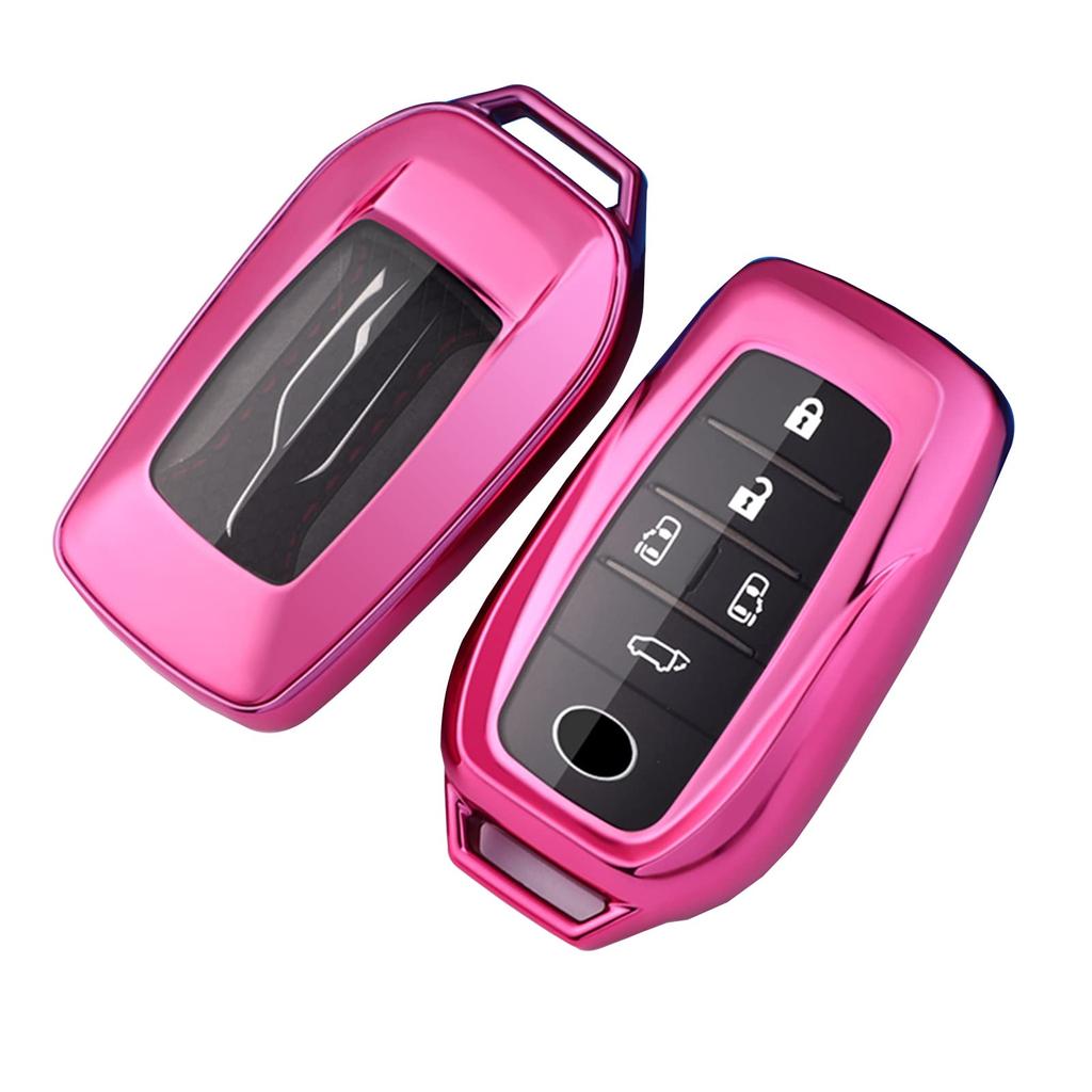 Toyota Smart Key Case, Toyota Alphard Case, Vellfire New Harrier RAV4 Waterproof Dustproof TPU Soft Cover (Pink)