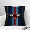 Motorsport Martini Racing Cushion Cover Natural Linen Pillowcase Set AllinOne Decor for Sofa Bedroom  Chair