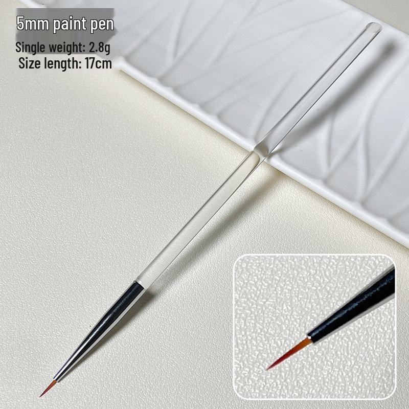 Five-Piece Nail Art Striping Brush Set for Line & Flower Painting