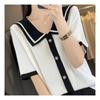 Navava Romantic Thin Collar Half Sleeve Knit Nk2033