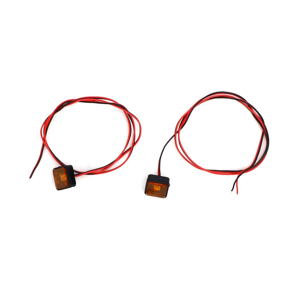 RC Car LED Lights Easy Installation Positive and Negative Power Headlight for Remote Control Cars Orange