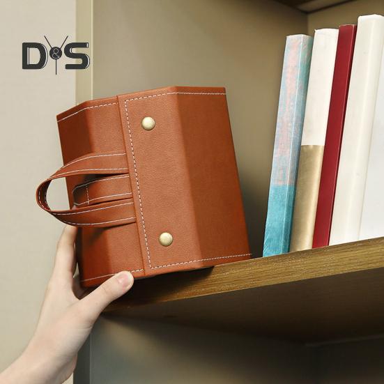 Etui na okulary podróżne składane zapięcie zatrzaskowe pętla do zawieszania wewnętrzne lusterko okulary przeciwsłoneczne organizer na biżuterię skóra wegańska ochronna torba do przechowywania