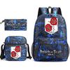 Attack Giant Attackontitan School Bag Three-Piece Printed Backpack Student Computer Canvas Bag