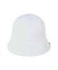 Bajal Monogram Label Round Bucket Hat White