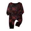 Matching Family Halloween Printed Pajama Set Long Sleeve Top and Pants for Parents and Kids