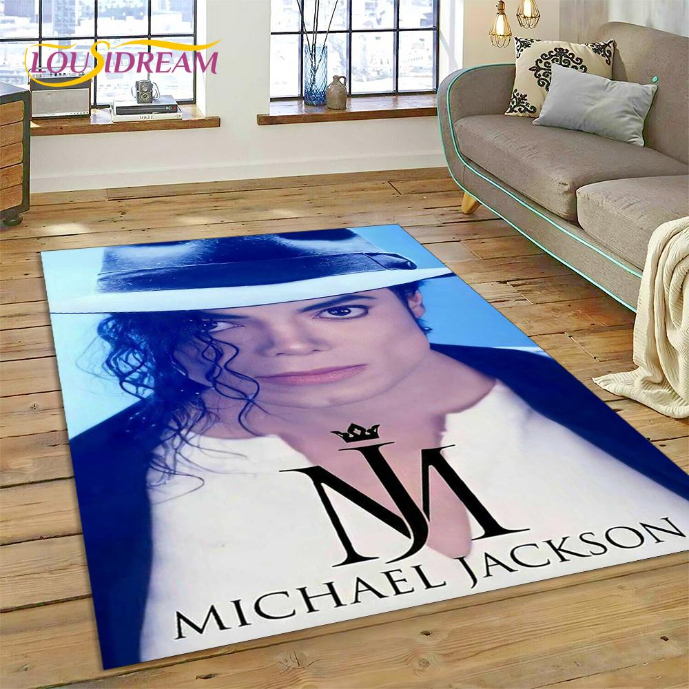

MJ Король Поп-музыки Майкл Джексон Ковер для Гостиной Спальни Домашний Декор, Нескользящий Коврик Декорация для Дивана Прикроватный Коврик Подарок 40x60cm( 15x23in )
