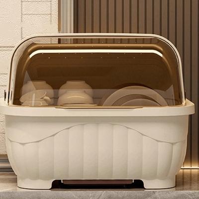 Drainable Kitchen Cutlery Holder Covered Dinner Plate Cup Tableware Storage Basket Household