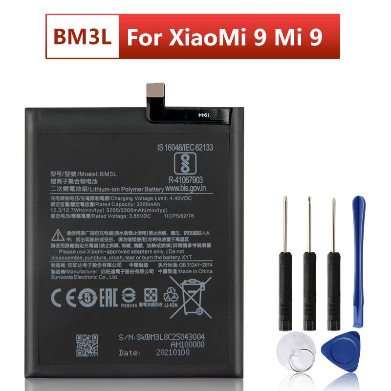 NUOVA Batteria di Ricambio Per Xiaomi 9 MI9 M9 MI 9 BM3L Batteria Telefono 3300mAh