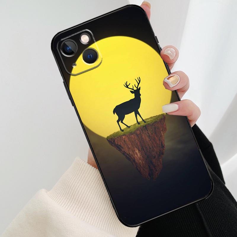 Deer Reindeer Animal Phone Case For iPhone 17 Pro Max 15 14 13 11 12 16 Pro Max mini 15 16 Plus 16e 17 Air Cover