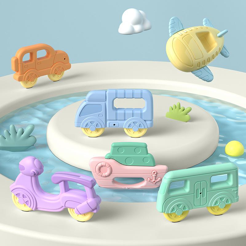 6 Pack Baby Teething Toys Set, Food-Grade ABS Material, Soft & Easy To Grasp, Gentle On Gums, Teething Relief for Infants