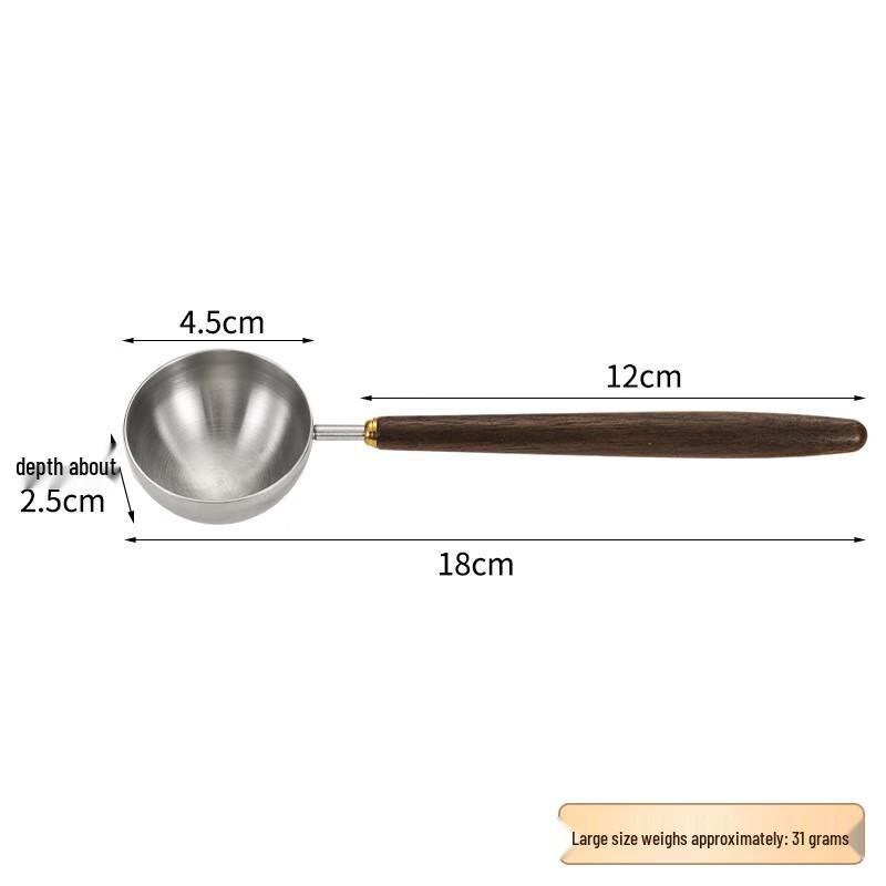 Messlöffel-Set mit Walnussholzgriff