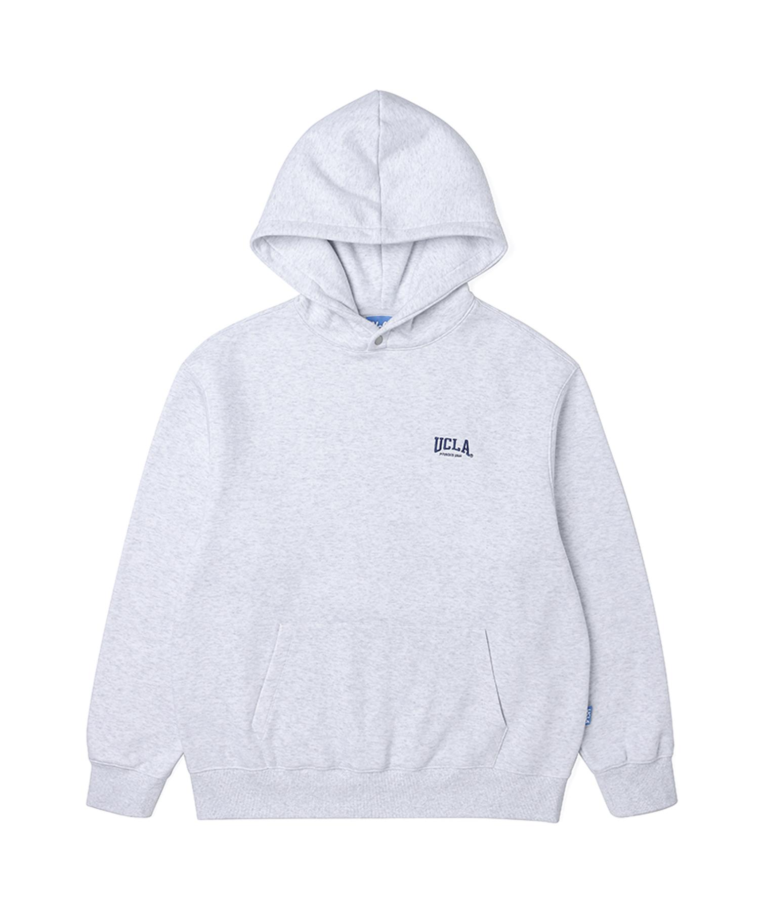 Ucla Unisex Ucla Simple Logo Embroidered Fleece Hoodie [L-M-Grey](Uzblt80_12) L-M-Grey(12)/Sss