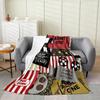 Movie Night Popcorn Printed Blanket for Sofa Bed Travel Camping Living Room Office Conditioning Blanket for All Seasons Gifts
