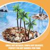 TOYMYTOY Set of Miniature Artificial Palm Coconut Tree Models for Micro Perfect for Aquarium and Terrarium Decorations 15-Piece Trees, Plastic,