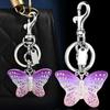 Keychain Pendant Rhinestones Inlaid Gradient Butterfly Shape Key Chain with Lobster Clasp Bag Charm Backpack Accessory