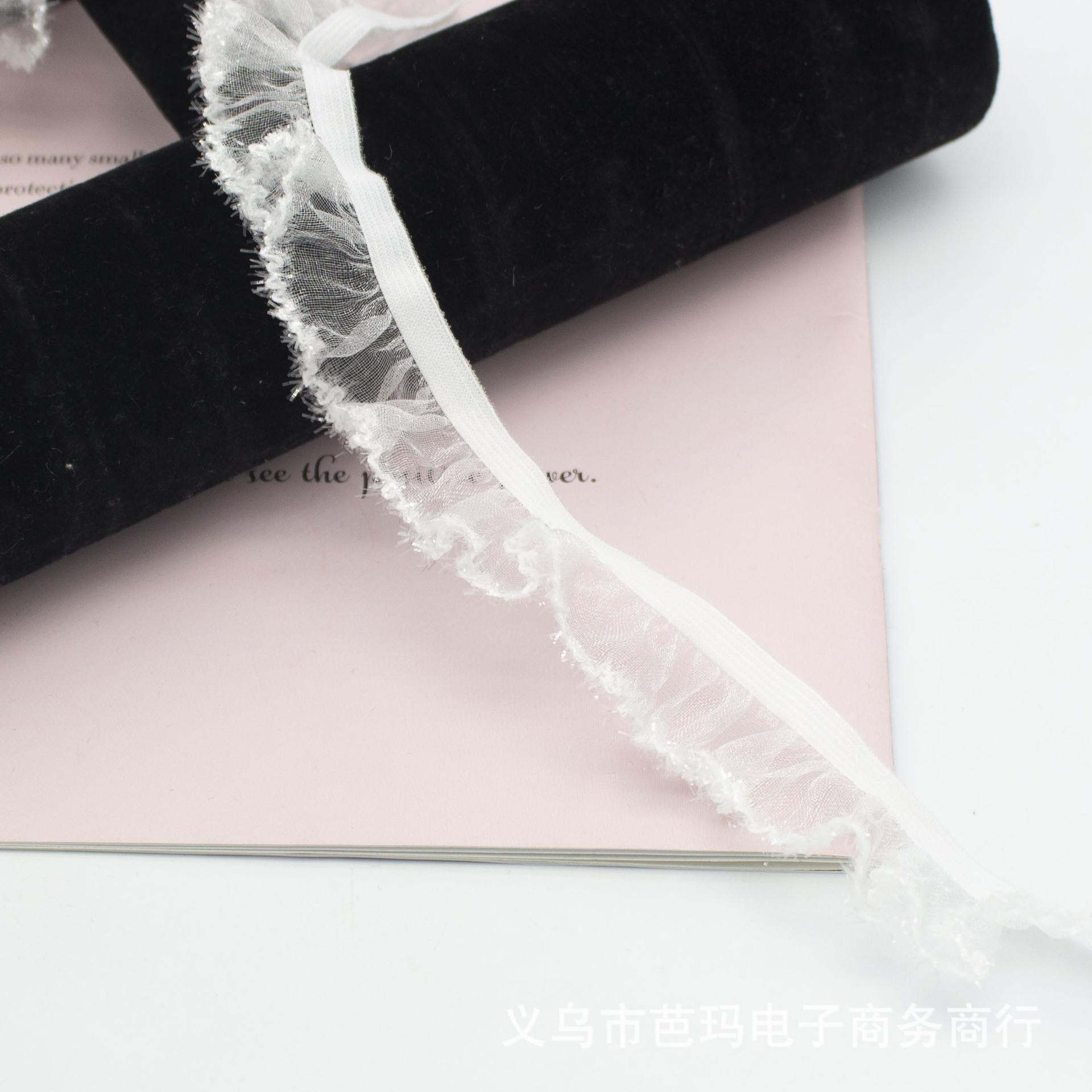 

5 метров/лот 20 мм шириной Новое кружево из снежного шелка Одинарный край юбки Эластичная лента Гриб Детская одежда Эластичный головной убор Декоративное кружево 5Meters