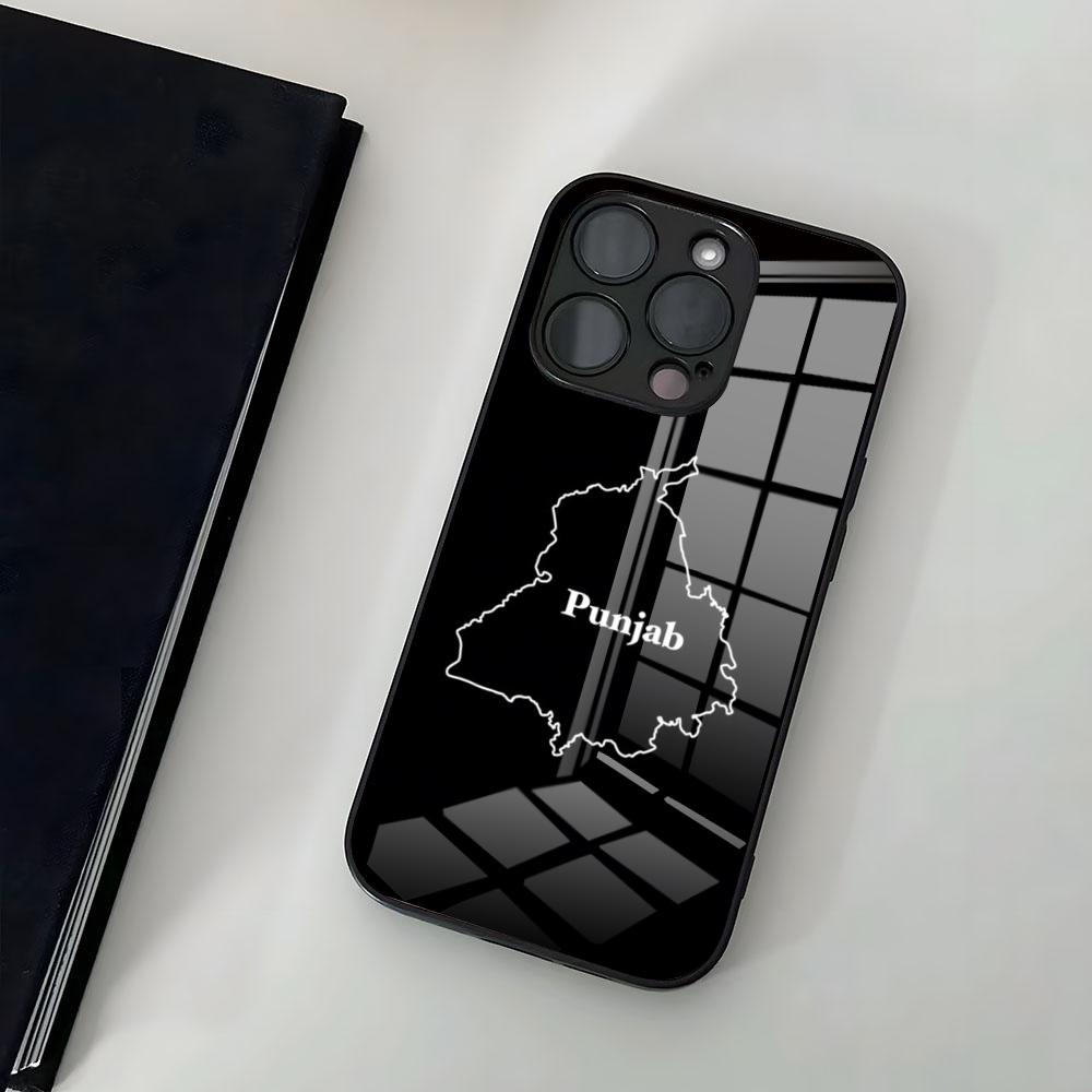 

Punjab Map Phone Case For IPhone 17 Air 16 15 14 Pro 13 11 12 XR XS ProMAX 7 8 Plus Glass Cover iPhone14 Pro