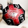 Olympiacos Fc Crest Emblem Automatic Folding Umbrella - 8-Rib Travel Umbrella with Auto Portable Case, Ideal Gift for Birthdays