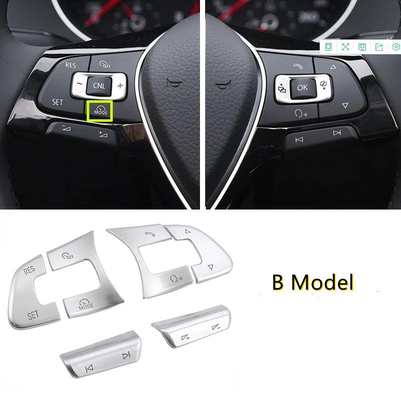 Auto-Innenraum, multifunktionales Lenkrad, ACC-Knopfschalter, Lautstärke, dekorative Tasten-Aufkleber, passend für VW Golf 7 MK7, Passat B8
