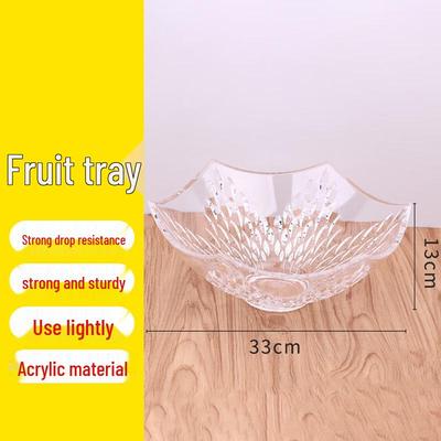 Polygonal Transparent Acrylic Salad Fruit Plate