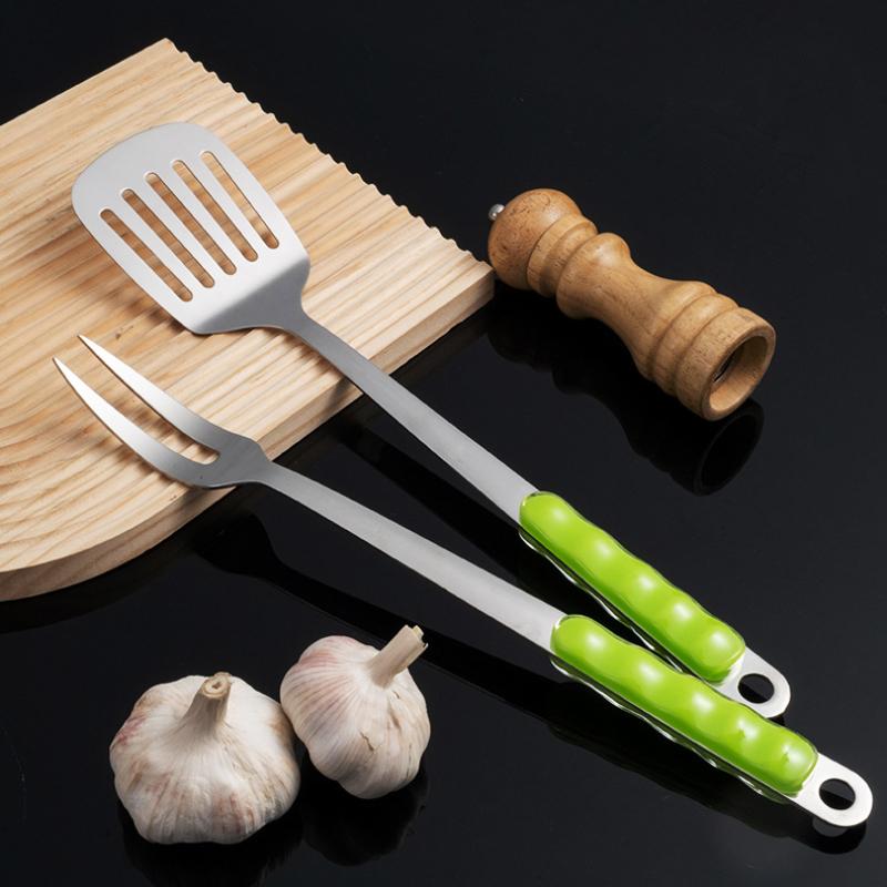 HANYANG Stainless Steel Kitchenware Set Colourful Handle Thickened Stir-Fry Spatula Insulated Cooking Spatula Spatula Spatula Fishing Noodle Spoon