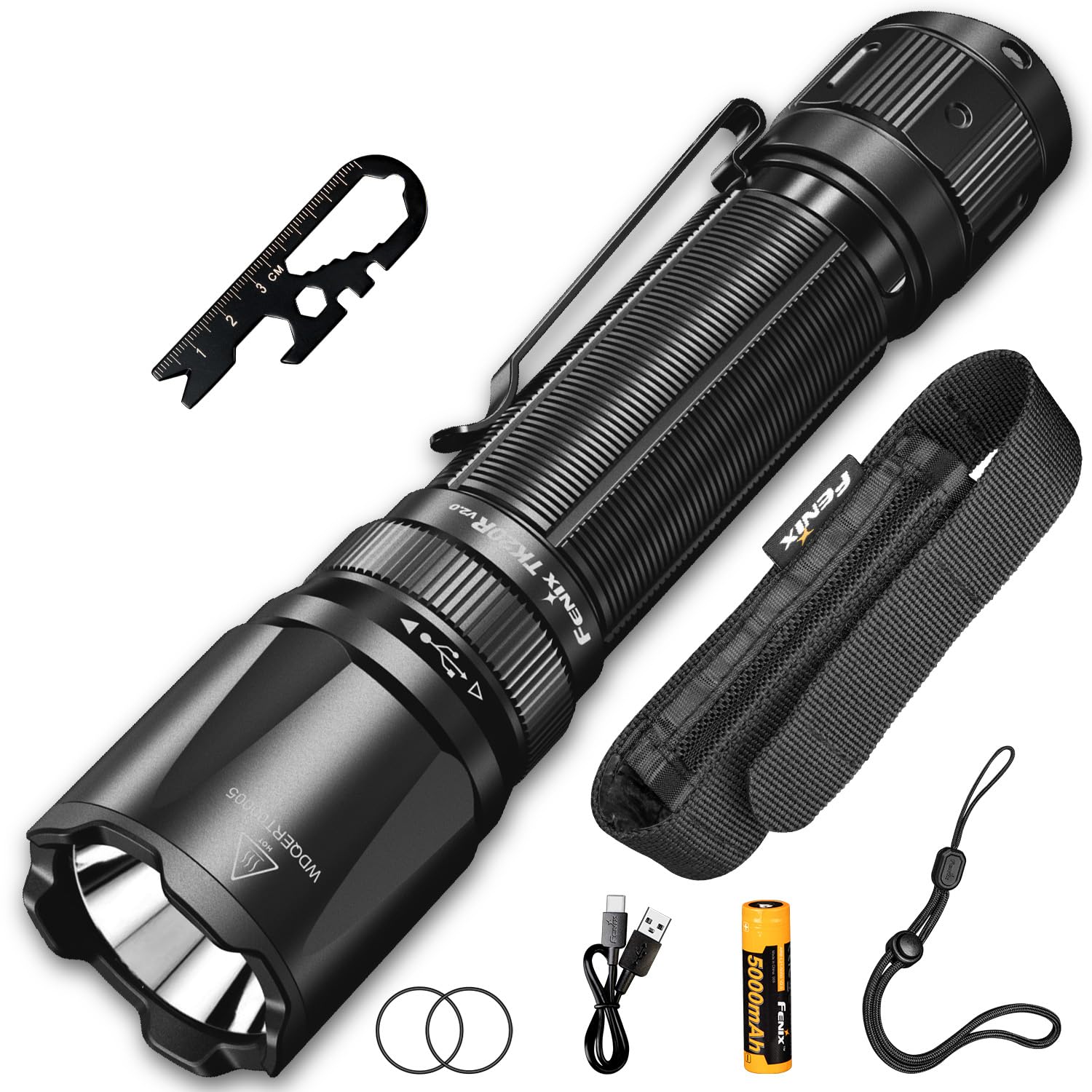 

Fenix TK20R Перезаряжаемый светодиодный 3000 Портативный аккумулятор 475 м Катастрофа Высокий Тактический свет для Катастрофы Ночная Безопасность Военный Открытый 5000 мАч Аккумулятор чёрный