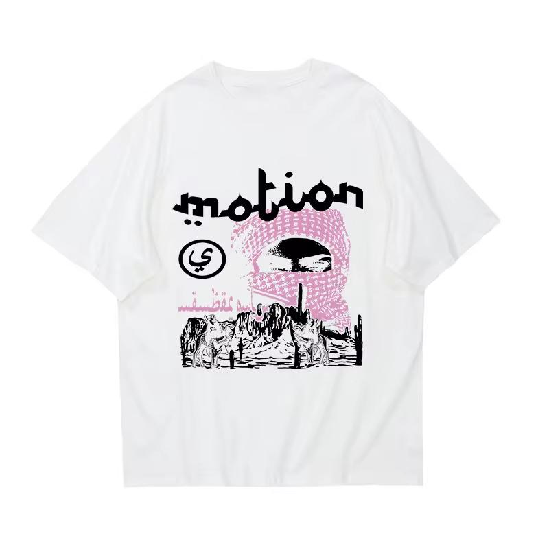 Streetwear Punk Nadměrné Ležérní Vzor Zubů Pánské Dámské Goth Tričko Y2K Harajuku Hip-hop Bavlna Krátký Rukáv Top Trička Unisex