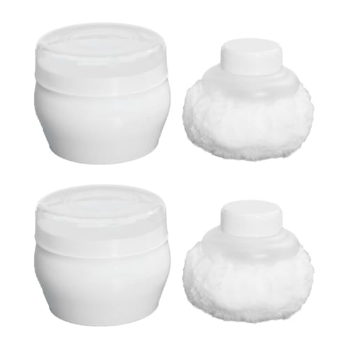 Frcolor Baby Powder Puffs, Set of 2, Portable, White, Baby & Kids Body Talcum Powder Puffs, Perfect for Baby Showers and Body Care