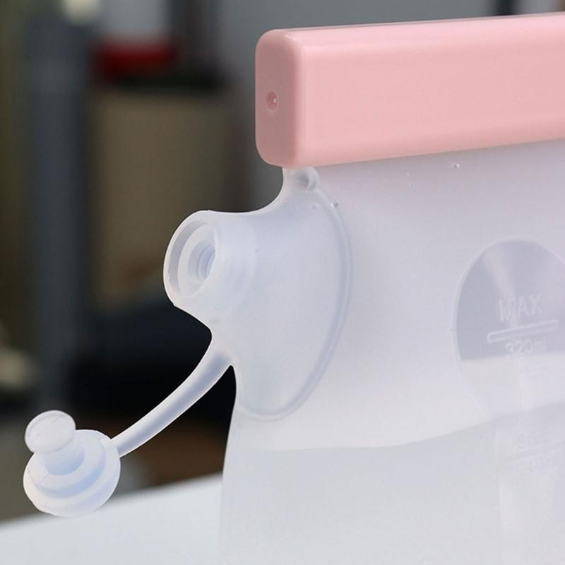 Leakproof Silicone Breastmilk Freezer Bag Convenient Breast Milk Silicone Bag Temperature Resistant Bag for Easy Storage