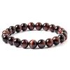 Bracciale in pietra di ossidiana nera naturale che promuove la circolazione sanguigna Rilassa il sollievo dall'ansia Braccialetti per la perdita di peso sani Donna Uomo