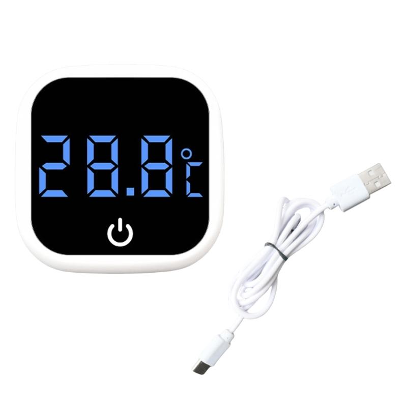 Rechargeable Aquariums Thermometers for Accurate Water Temperature Monitoring with Display белый