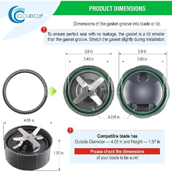 Gasket Replacement Rubber Ring Seal Rings Gaskets Part for Nutribullet Replacement Parts Accessories Blender 900 Series 600W and 900W