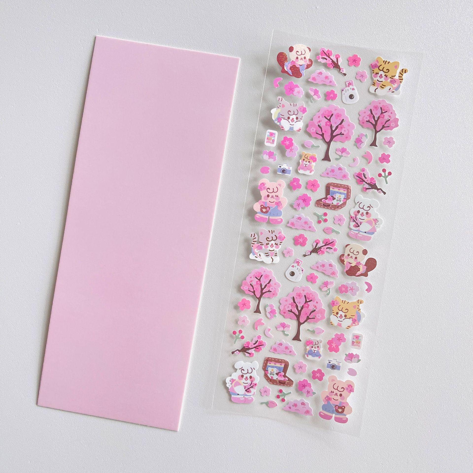 

Корейський популярний милий мультфільм декоративна лазерна наклейка INS goo card декоративна наклейка ПЕТ нижня безшовна наклейка