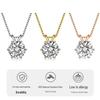S925 Sterling Silver Six-Prong Moissanite Women's Clavicle Necklace - Durable High-End Pendant