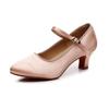 Moderne Tanzschuhe für Damen, geschlossene Zehen, weiche Sohle, mittelhohe Absätze, Gesellschaftstanzschuhe
