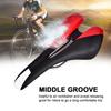 PU Lther   Cycling St Cushion Saddle For Mountain Road Bike(Red & Black)