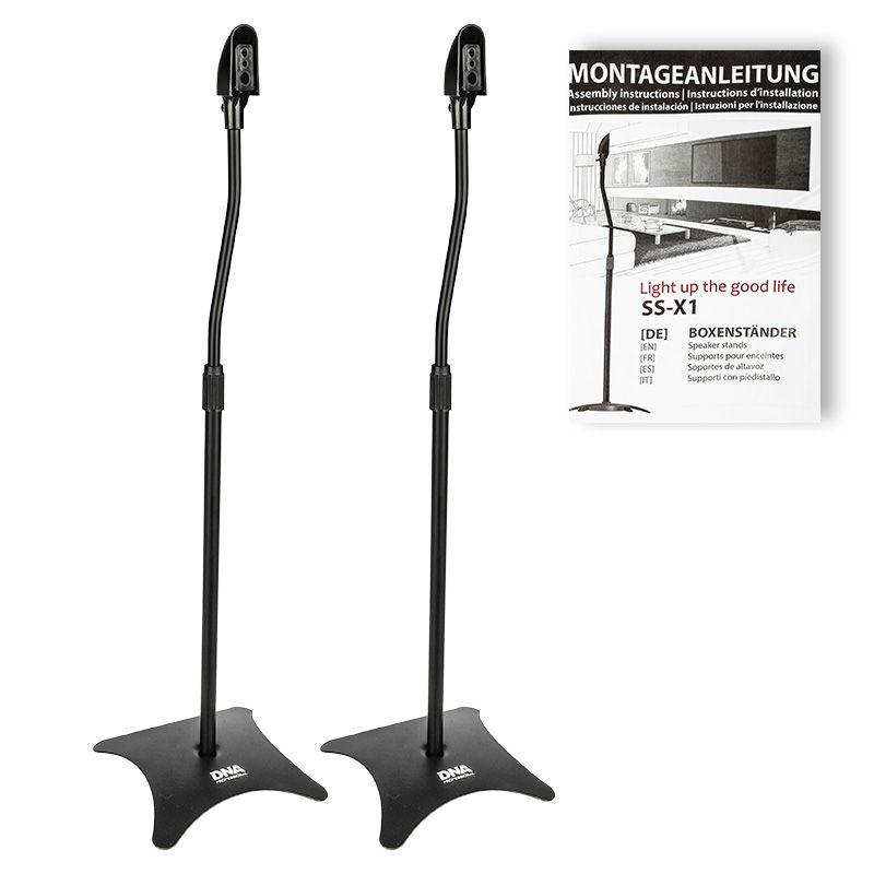Dna Ss 1 Set Set 2 Stativi Stand Supporti Per Altoparlanti Casse Regolazione 68-110 Cm
