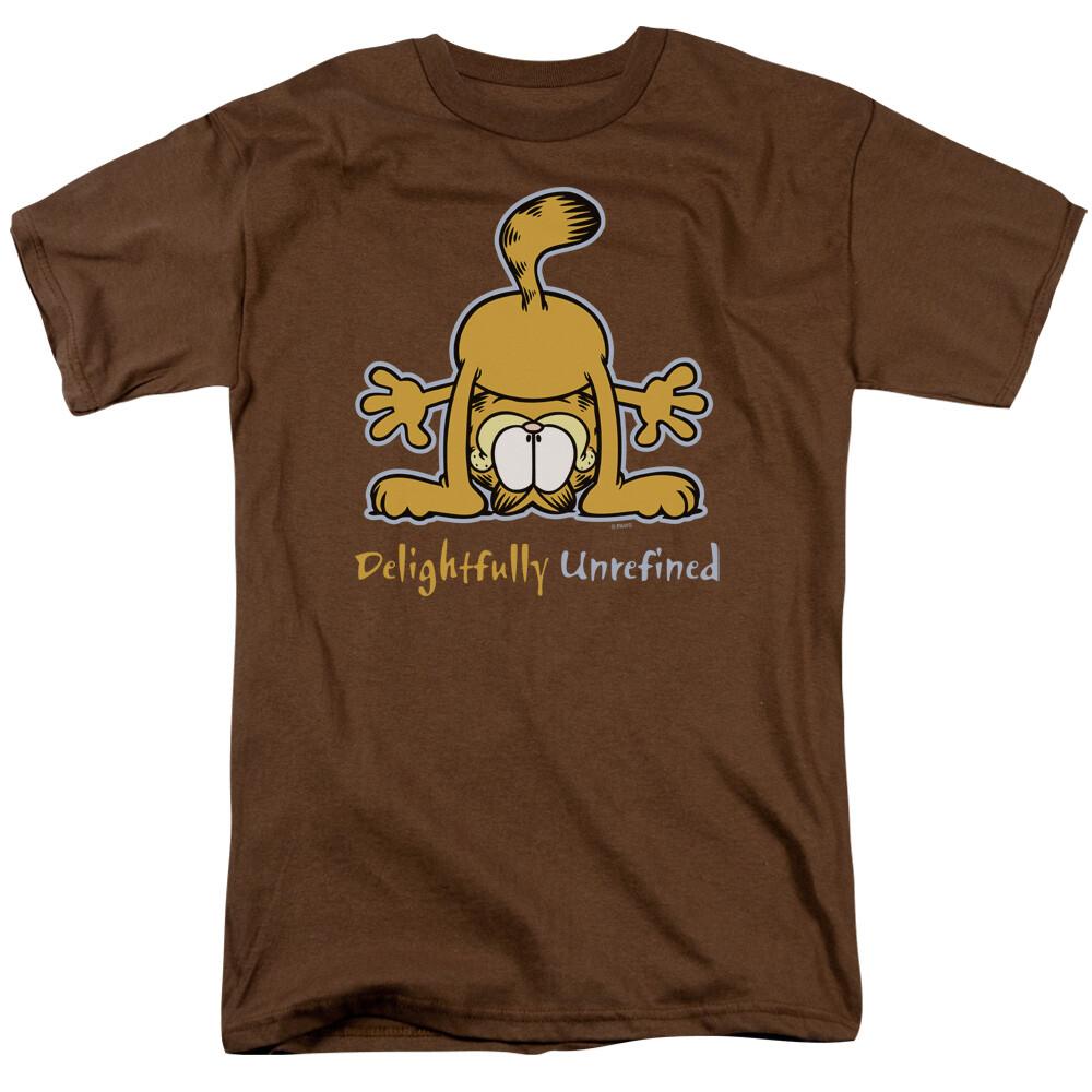 Garfield Delightfully Unrefined T Shirt Mens Licensed Cat Comic Tee Coffee XXXXL
