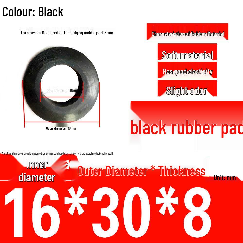 Polyurethane Shock-Absorbing Rubber Cushion with Backrest Pin and Elastic Sleeve
