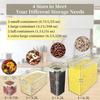 Airtight Food Storage Containers with Innovative Lids, 6Pcs 0.75L-6.5L Large Clear Plastic Kitchen Storage Containers