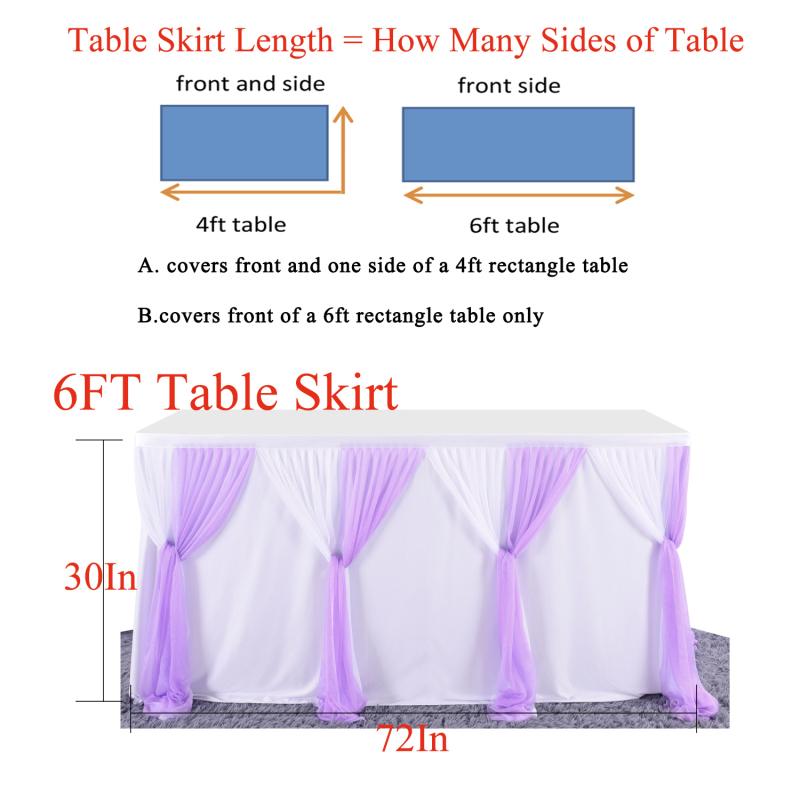Stretch Yarn Cross-striped Table  Skirt Rectangular Table Round Table Skirt Wedding Party Decoration