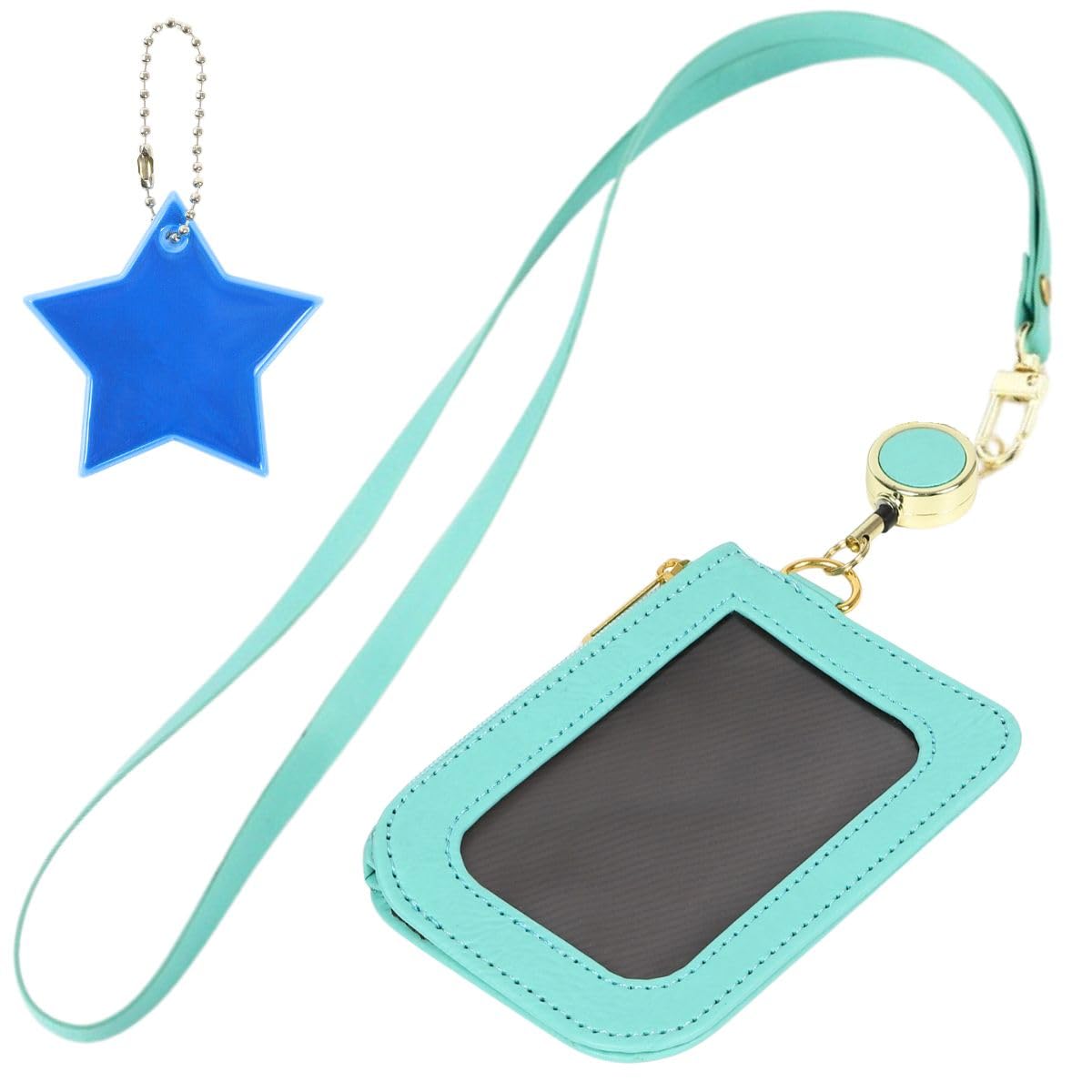 Pass Case for Watermelon Case with Pass Neck Strap for Men and Women Mint [UPALL] Kids, Reel, No-Fall Holder, (Neck Strap, Green)