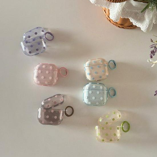 Semi-Transparent Polka Dot AirPods Pro Case for Apple Wireless Bluetooth 2nd/3rd/4th Gen AirPods 4th Gen