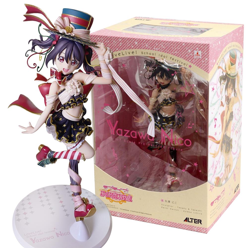 

24 см Love Live! Школьный Идол Фестиваль Ядзава Нико Фигурка 1/7 Рождественский Наряд Модель Игрушка Коллекция Подарков Фигурка Действия ПВХ With box