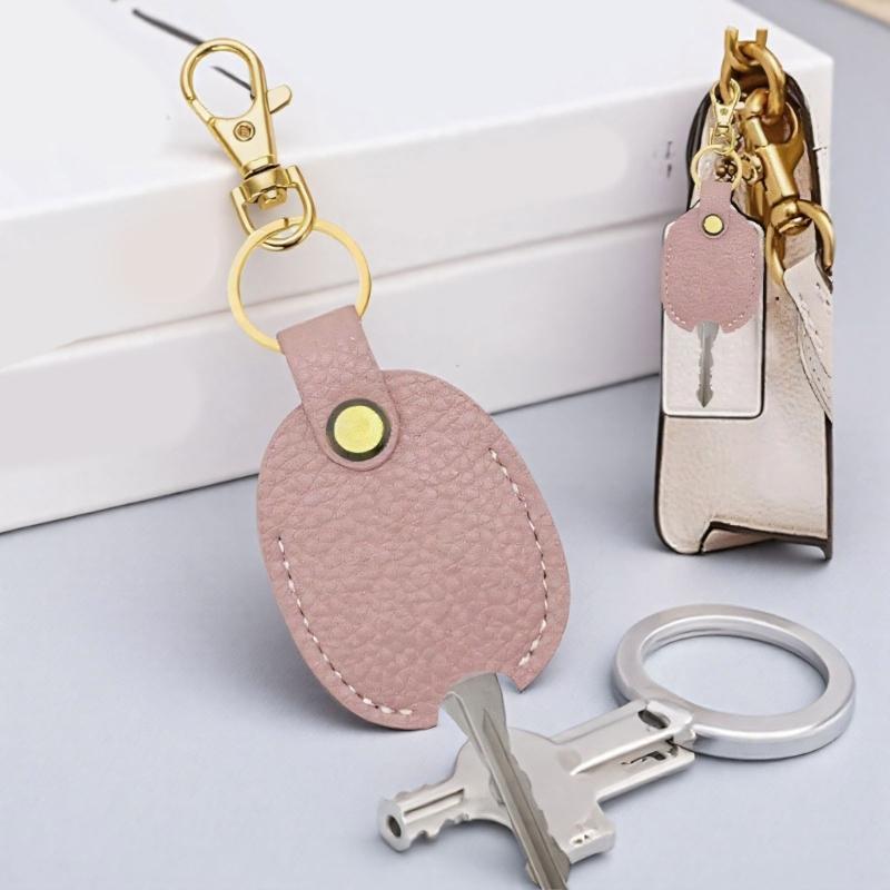 Colorful Key Cover Caps Leather Key Accessories Cuteness Key Holder Fashion Key Chain Present for Women and Girl