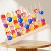 Holz Frucht Ringwurfspiel Farbe Form Zuordnungs Puzzle Spiel Buntes Perlen Kognition Frühe Lernspielzeuge Geschenk für Kinder