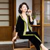 Mom's 2025 Fashionable Gold Velvet Hooded Sportswear Set for Middle-Aged & Elderly Women