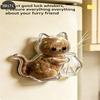 Clear Cute Pet Fur StoragePet Fur Storage Refrigerator Magnet Transparent AcrylicPet Cat Fur Whisker Memory Capsule Refrigerator