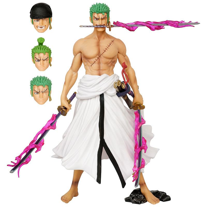 

One Piece Anime Solo 4 Head Solo Anime Character Handheld Model PvC Action Doll Desktop Decoration Jewelry Collection