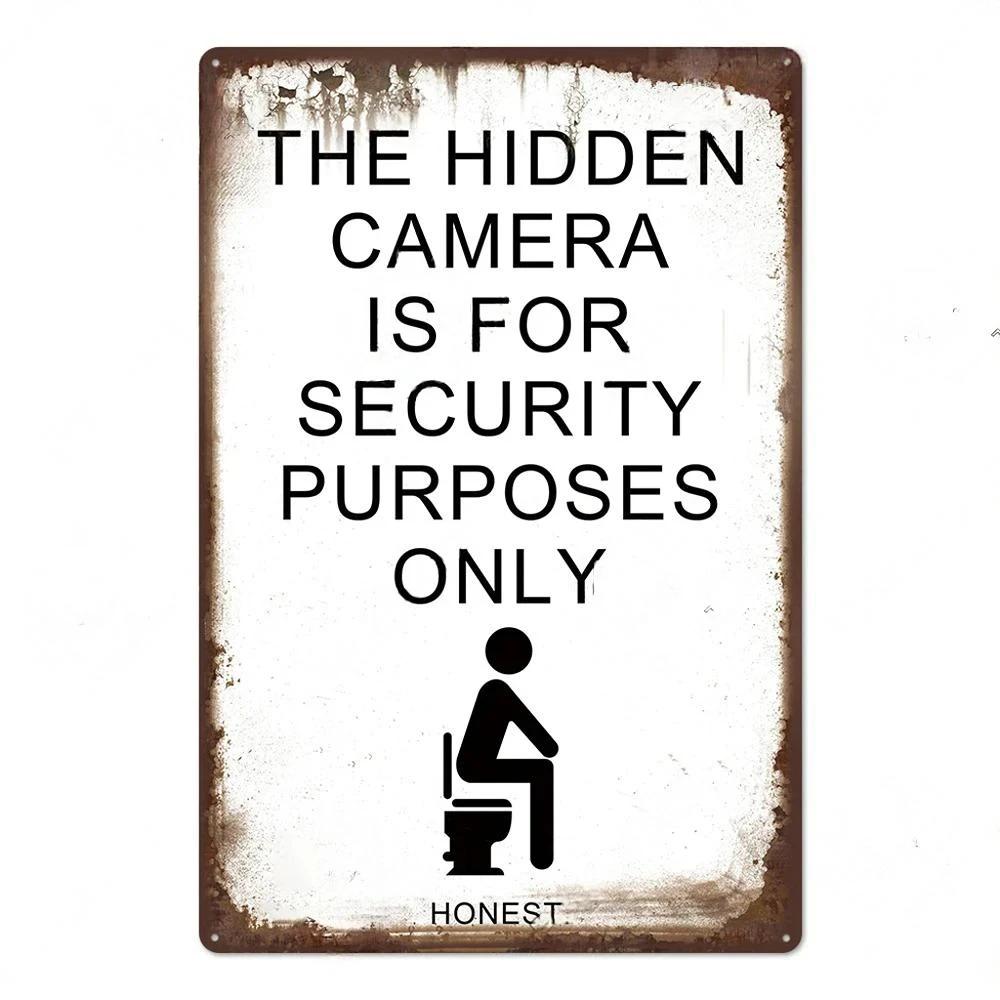 Vintage Tin Sign Bathroom Poster Decoration Bathroom Vintage Metal Plate Wall Art Bathroom Decoration Wall Painting Aesthetics